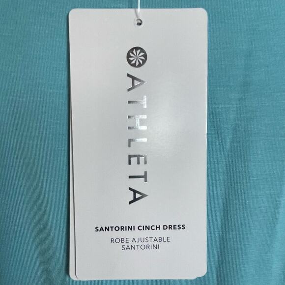 NWT Athleta Santorini Cinch Dress Rose‎ Plus Size 3X Turquoise - Picture 4 of 8